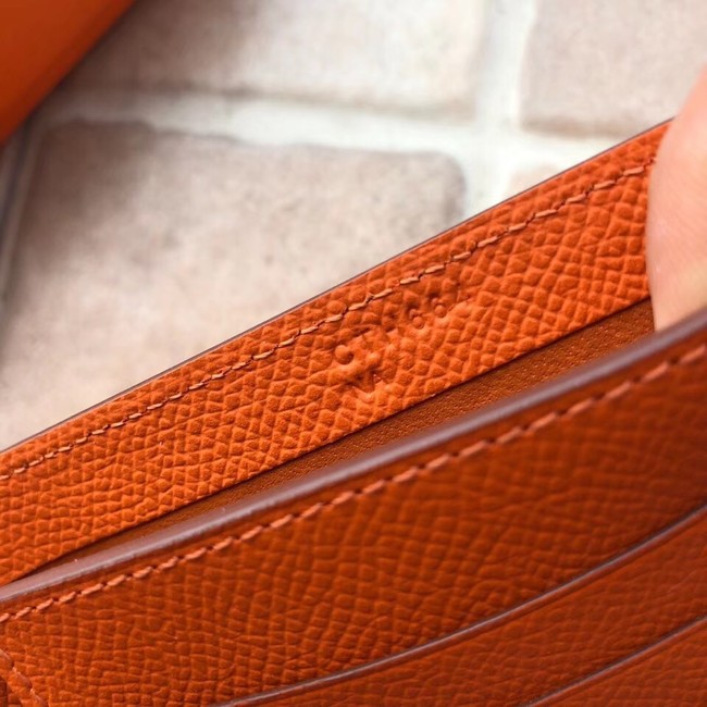 Hermes espom leather Wallet H2296 orange