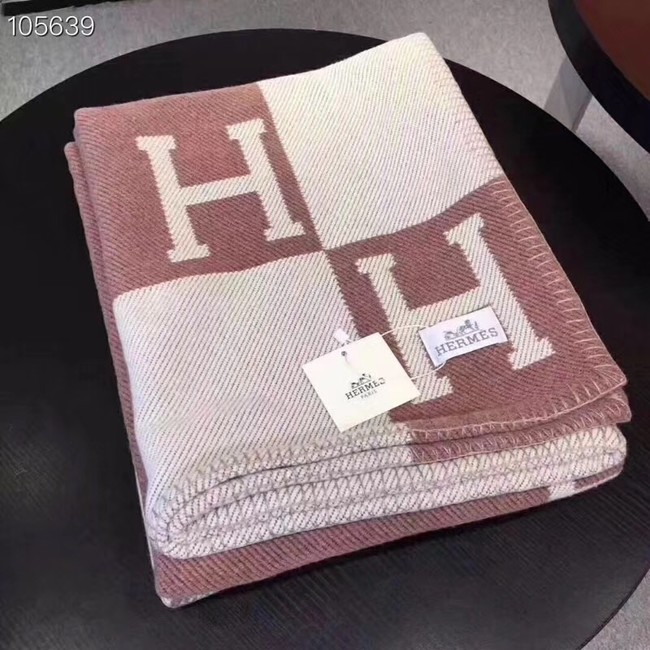 Hermes lambswool & cashmere Shawl & Blanket 71152 brown