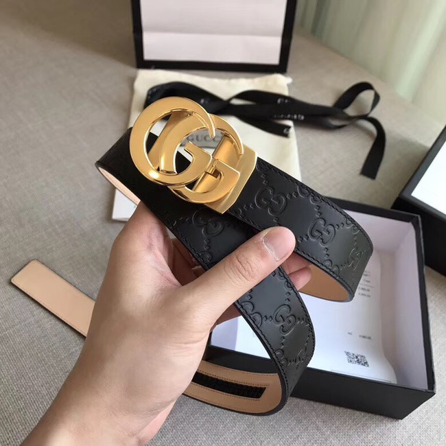 Gucci Signature leather belt 370543 black