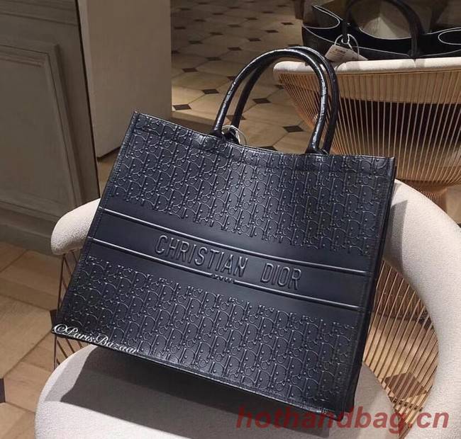 DIOR BOOK TOTE BAG IN MULTI-COLOURED CALFSKIN M1286 black