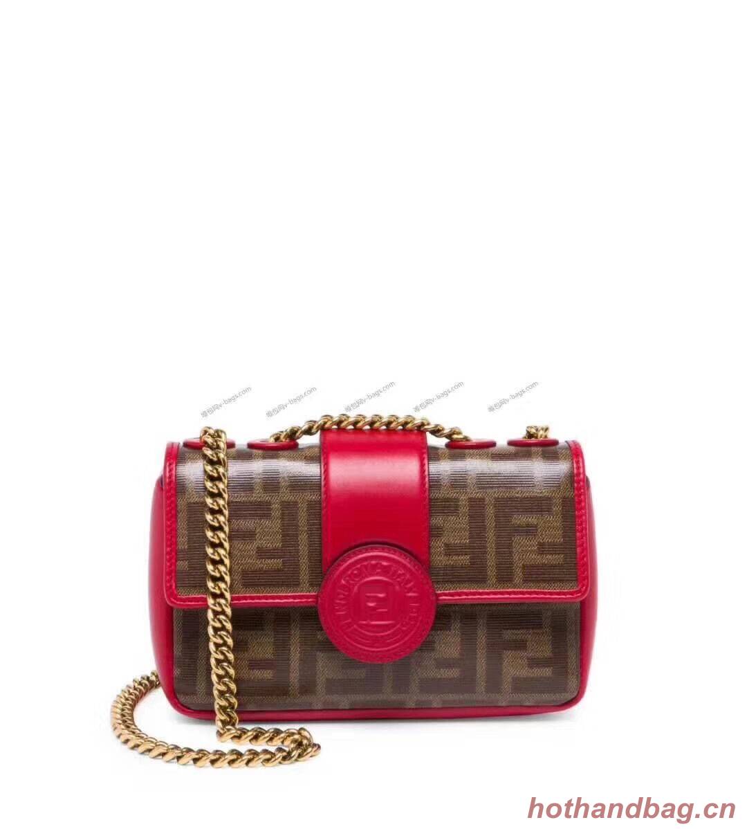 Fendi WALLET ON CHAIN 8HF836 RED