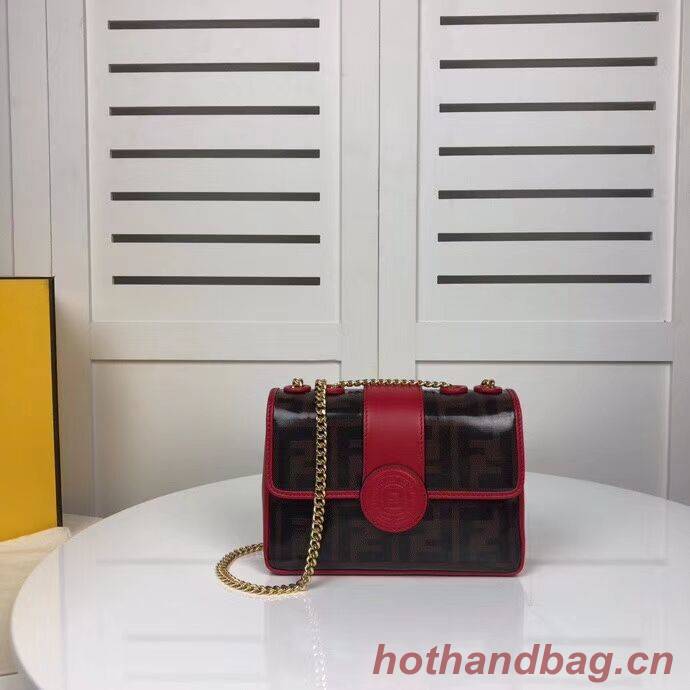 Fendi WALLET ON CHAIN 8HF836 RED