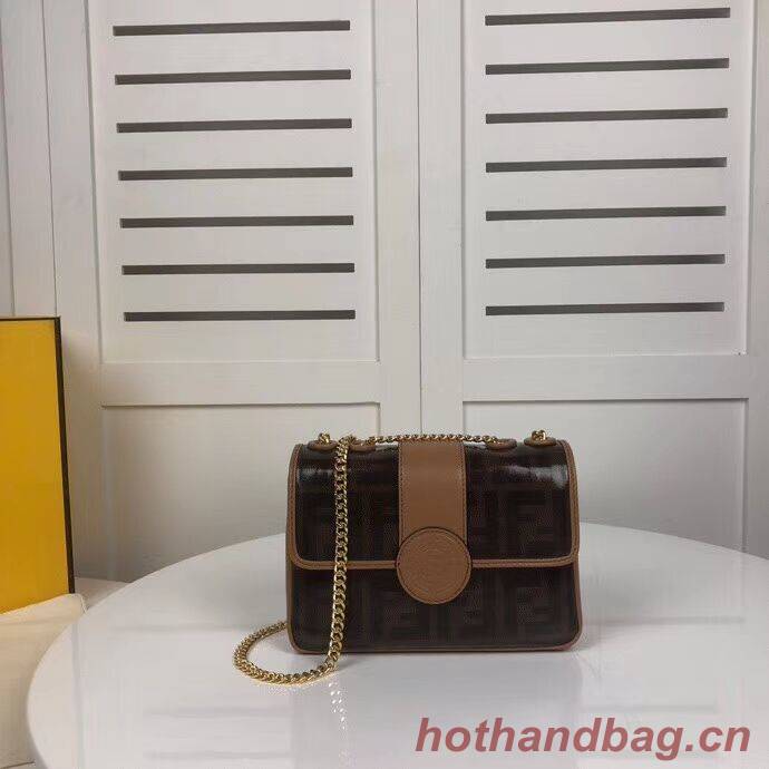 Fendi WALLET ON CHAIN 8HF836 brown