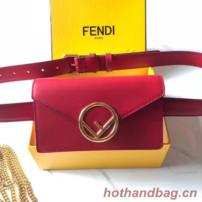 Fendi BELT BAG leather belt bag 8BM005 red