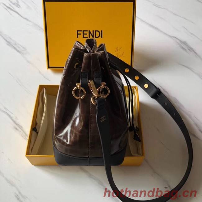 Fendi MON TRESOR Multicolor fabric bag 8BT298 black