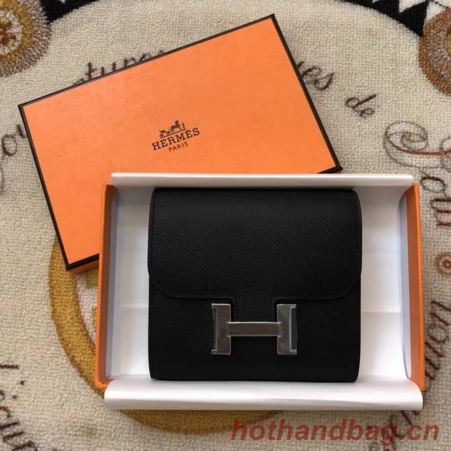 Hermes Constance Wallets espom leather H2297 black