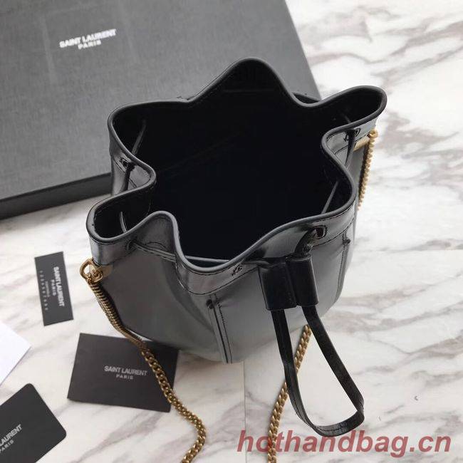 SAINT LAURENT Teddy leather bucket bag Y550168 black