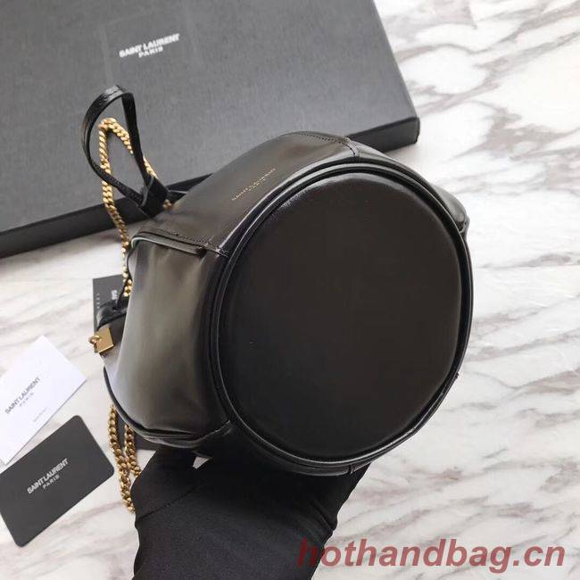 SAINT LAURENT Teddy leather bucket bag Y550168 black