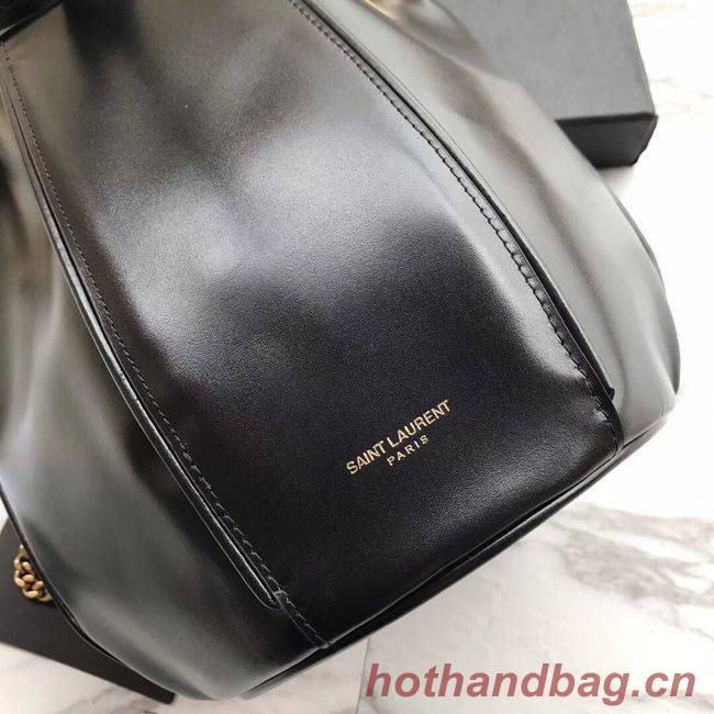 SAINT LAURENT Teddy leather bucket bag Y550168 black