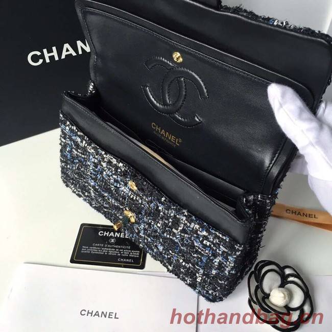 Chanel classic handbag Tweed Braid & Gold-Tone Metal A01112-4