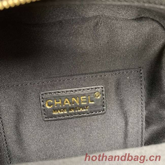 Chanel Grained Calfskin & Gold-Tone Metal backpack AS0003 black