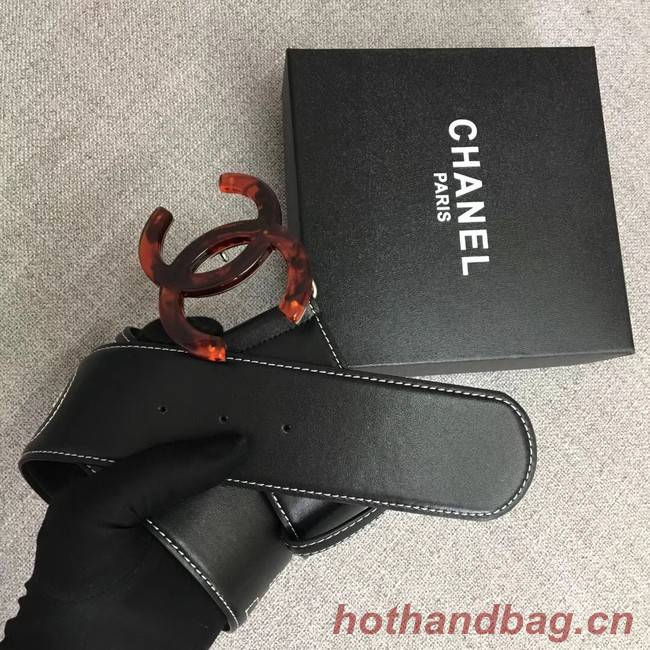 Chanel Wide leather belt with 53 mm CC4268 black