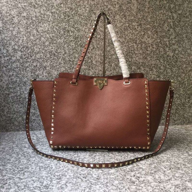 VALENTINO Rockstud large tote 0973 brown