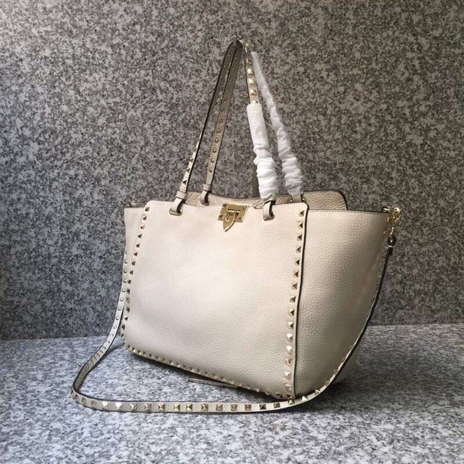 VALENTINO Rockstud large tote 0973 white