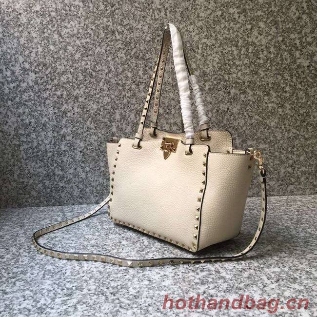 VALENTINO Rockstud medium tote 0972 white