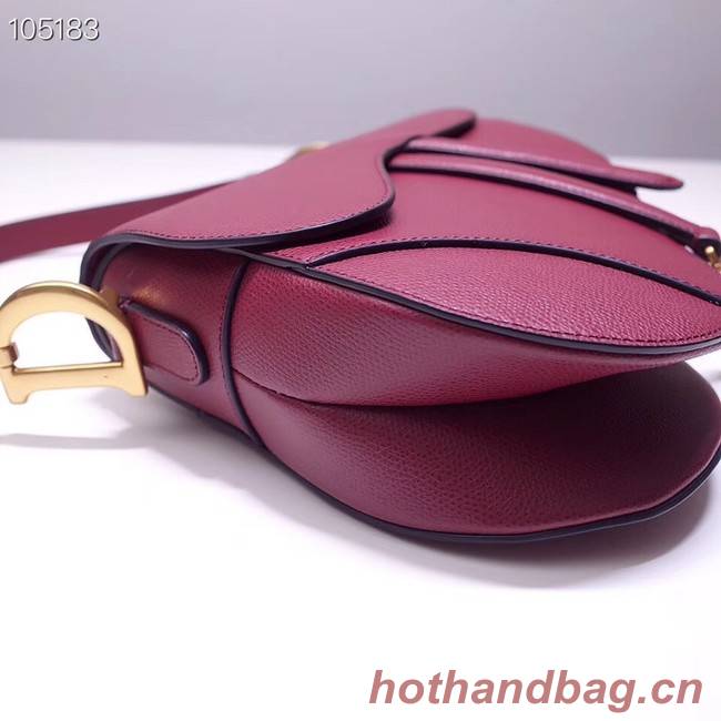 Dior SADDLE-TAS VAN KALFSLEER M0446CW Wine