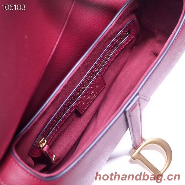 Dior SADDLE-TAS VAN KALFSLEER M0446CW Wine