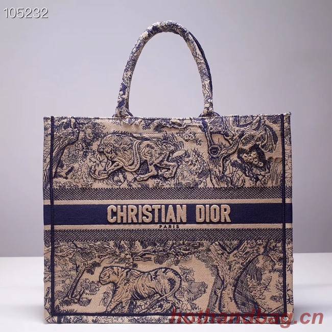 DIOR BOOK TOTE BAG TOILE DE JOUY M1286ZT blue