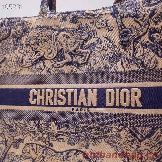 DIOR BOOK TOTE BAG TOILE DE JOUY M1286ZT blue