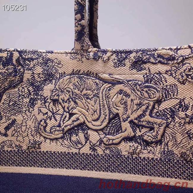 DIOR BOOK TOTE BAG TOILE DE JOUY M1286ZT blue