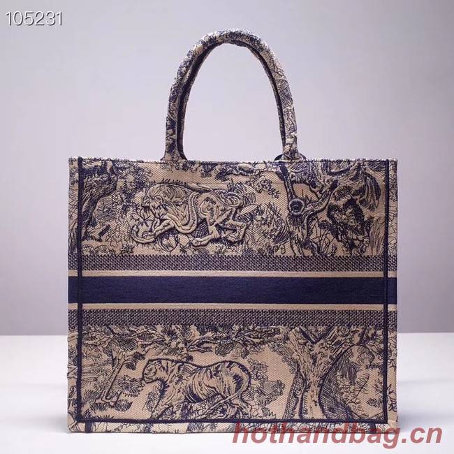 DIOR BOOK TOTE BAG TOILE DE JOUY M1286ZT blue