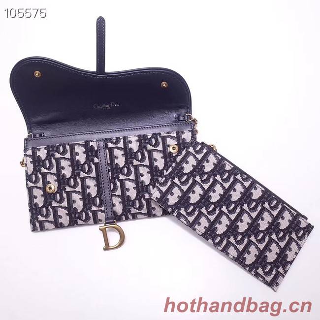 DIOR OBLIQUE SADDLE-CLUTCH 83133 black