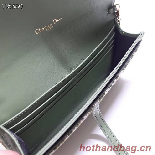 DIOR OBLIQUE SADDLE-CLUTCH 83133 green