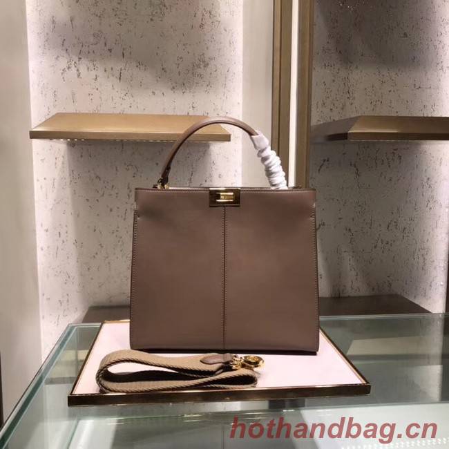 Fendi PEEKABOO X-LITE Brown leather bag 8BN304A