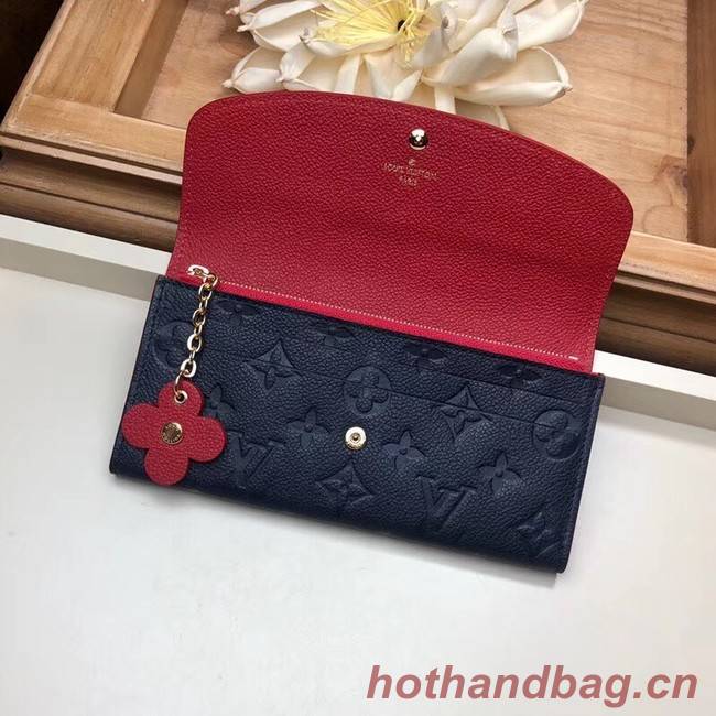 Louis Vuitton EMILIE WALLET M63918 Navy Blue