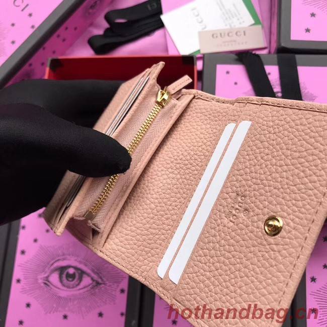 Gucci Leather card case 456126 Light pink