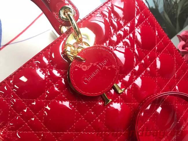 Dior GROTE LADY DIOR-TAS VAN LAMSLEER CAL44560 red