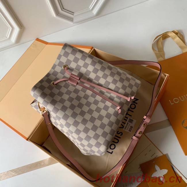 Louis vuitton original Damier Azur NEONOE N44022 pink