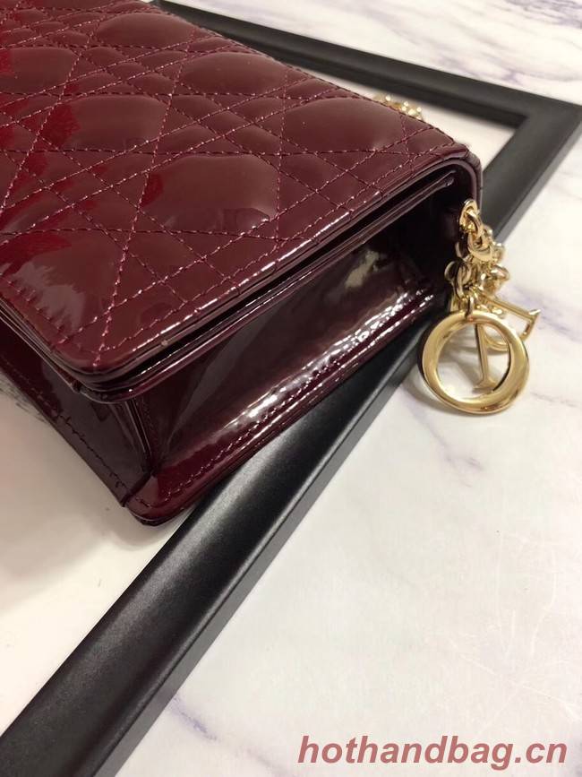 LADY DIOR CALFSKIN WALLET M9001 Bordeaux