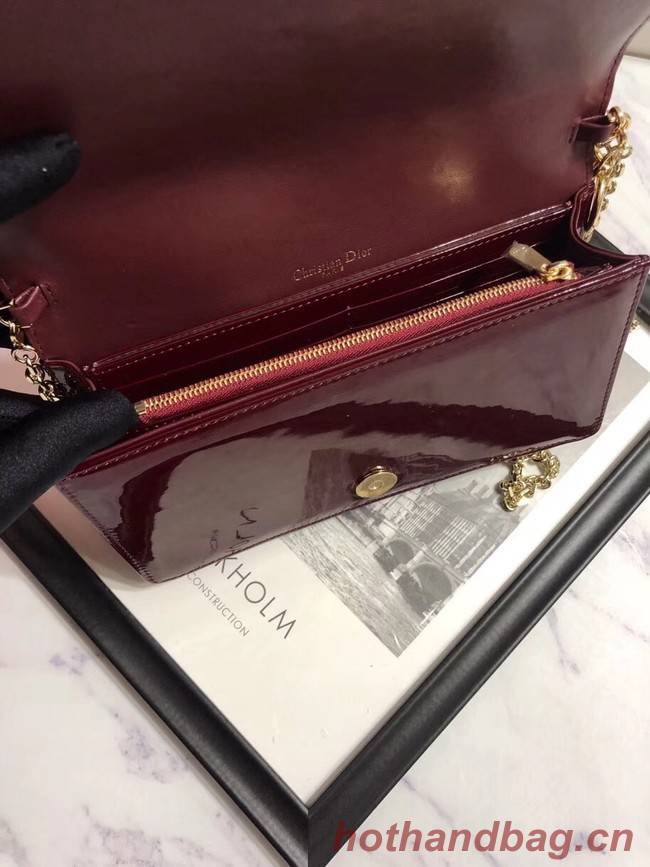 LADY DIOR CALFSKIN WALLET M9001 Bordeaux