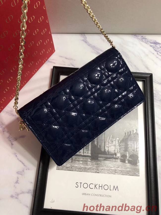 LADY DIOR CALFSKIN WALLET M9001 dark blue