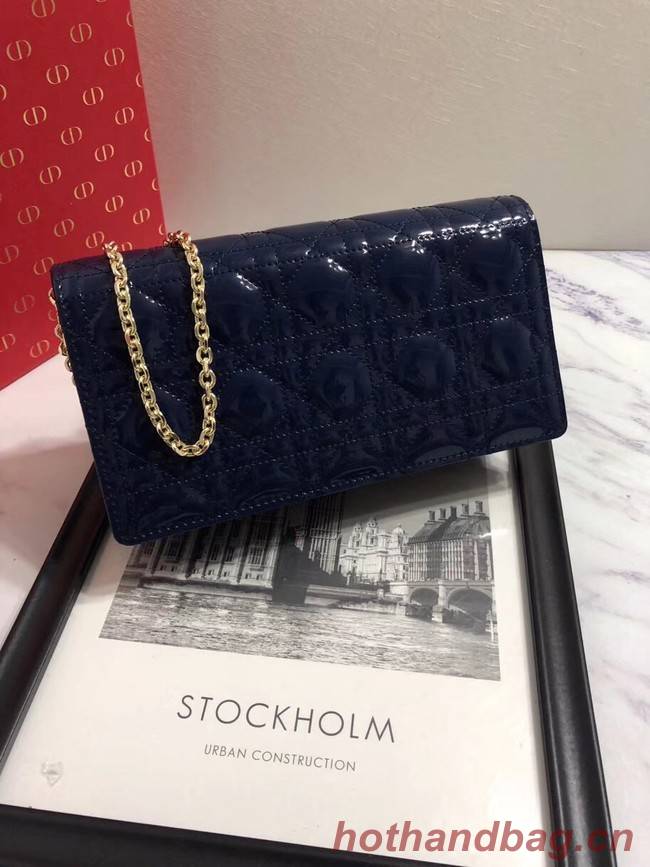 LADY DIOR CALFSKIN WALLET M9001 dark blue