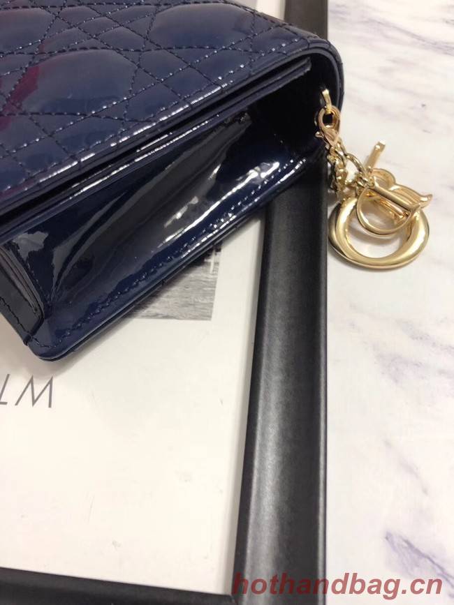 LADY DIOR CALFSKIN WALLET M9001 dark blue