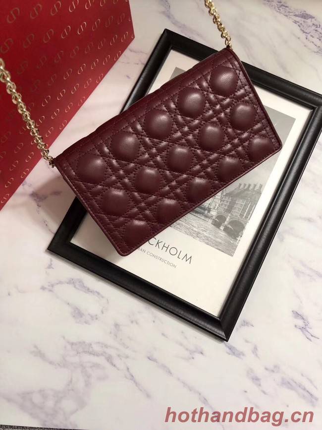 LADY DIOR-CLUTCH VAN LAMSLEER S0204 Bordeaux