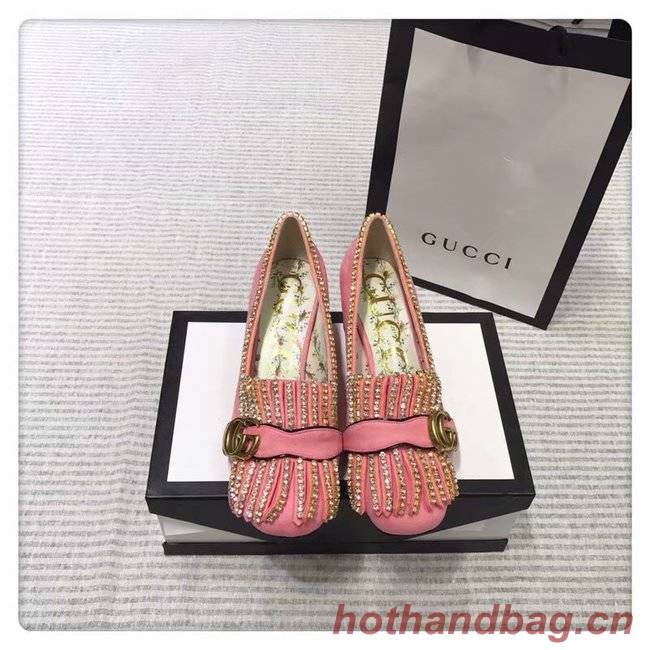 Gucci leather mid-heel pump GG1467BL-1