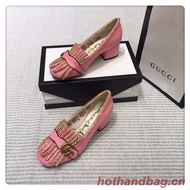 Gucci leather mid-heel pump GG1467BL-1