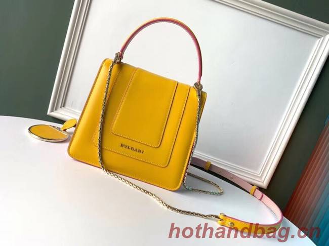 Bvlgari Serpenti Forever leather small crossbody bag 70736 yellow