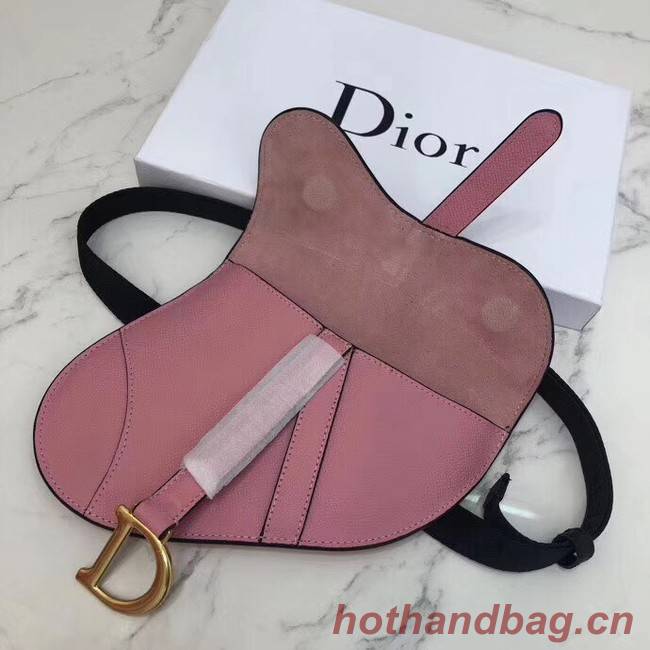 Dior SADDLE-CLUTCH VAN KALFSLEER S5632C Rose Ballet Pink