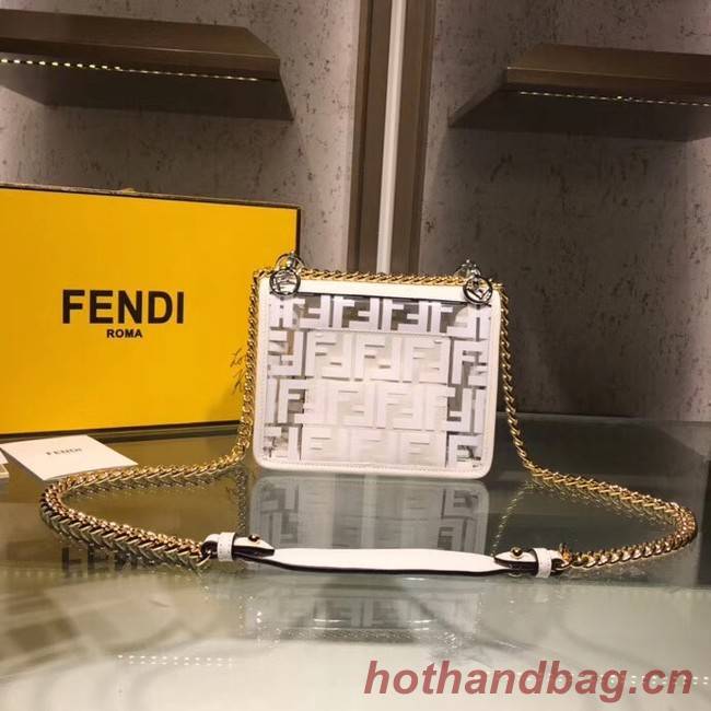 Fendi KAN I F SMALLPU tote bag 8BT286A7T white