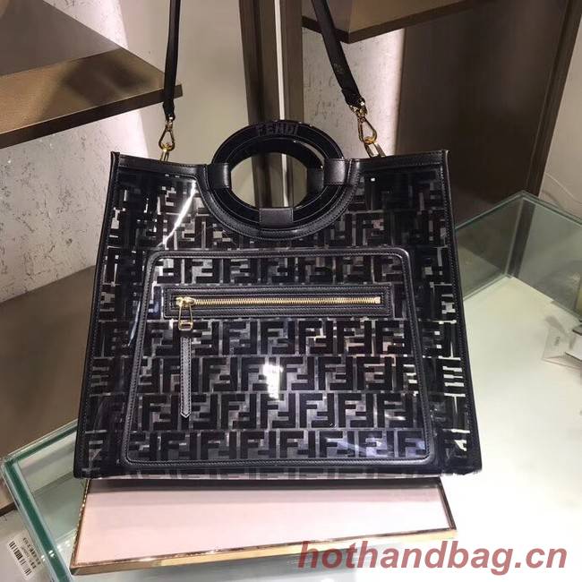 Fendi RUNAWAY PU tote bag 8BH360A black