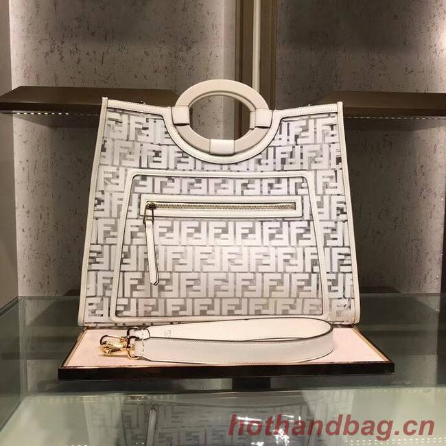 Fendi RUNAWAY PU tote bag 8BH360A white