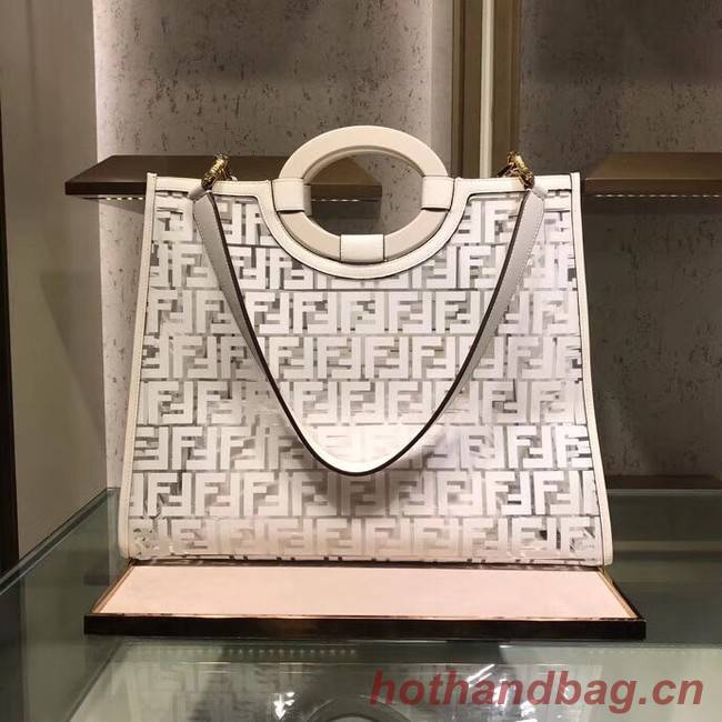 Fendi RUNAWAY PU tote bag 8BH360A white