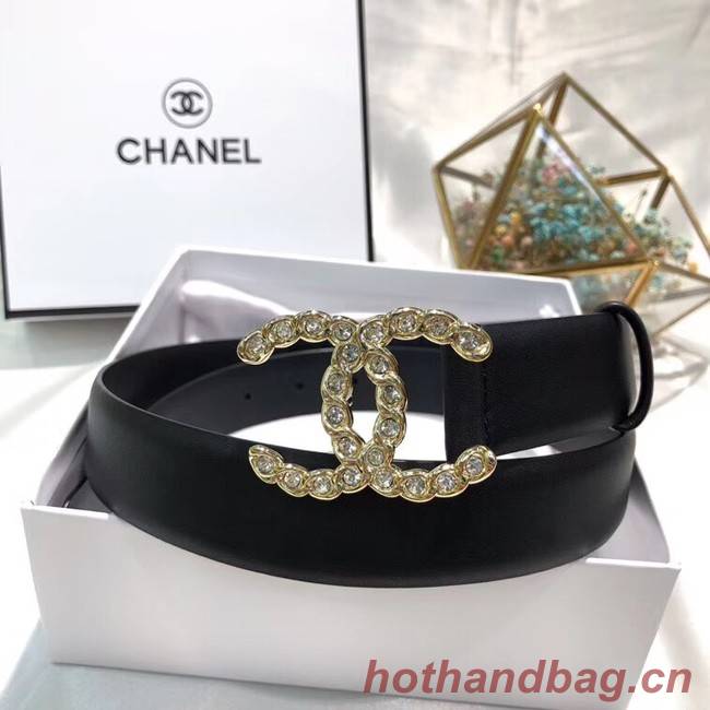 Chanel Calf Leather Belt Wide with 30mm 56590