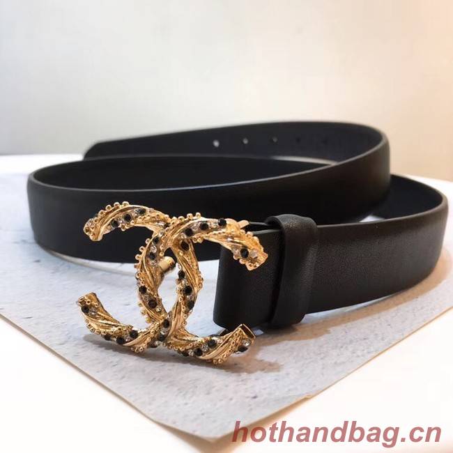 Chanel Calf Leather Belt Wide with 30mm 56591