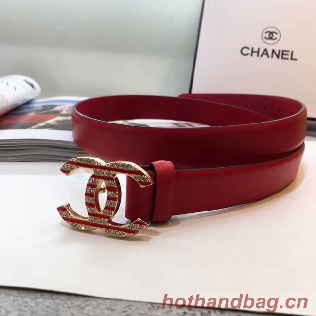 Chanel Calf Leather Belt Wide with 30mm 56596