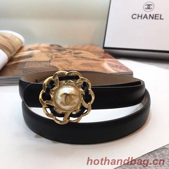 Chanel Calf Leather Belt Wide with 20mm 56611